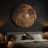 Where the Sun Sits Down in the Surf, Round Wall Relief, view 6 — view 6