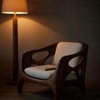 Solid Wood Chair Sculptural Lounge Patio, view 6