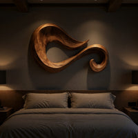 One Length of Walnut, Curled Into a Wall Sculpture, view 6 — view 6