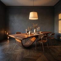 Minimalist Slab Dining Table For Compact Dining Area, view 6