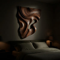 Driftshield Carved Wall Art in Figured Walnut, view 6 — view 6