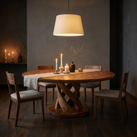 Tropical Round Gathering Table For Luxury Dining Room, view 6
