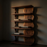 Solid Wood Standing Shelf Scandinavian Natural Corner Space, view 6