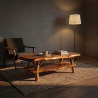 Natural Wood Coffee Table For Studio Lounge, view 6