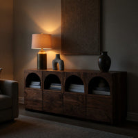 Solid Wood Sideboard Arched Niche Living Room, view 6