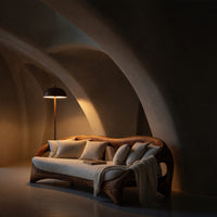 Solid Wood Sofa Curved Living Room, II, view 6