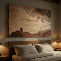 A Single Log, Opened Out Into a Canyon Wall Panel, view 6 — view 6