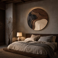Minimalist Statement Wall Panel For Studio Apartment Interior, view 6