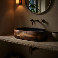 Solid Wood Sink Vanity Farmhouse Bathroom, view 6