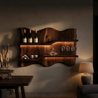 Solid Wood Wine Rack Bottle Storage Dining Space, view 6