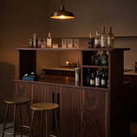 Solid Wood Bar Table Outdoor With Cabinet Patio Poolside, view 6