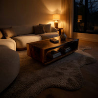 Hollow Box Coffee Table with a Live Edge Front Rim, view 6