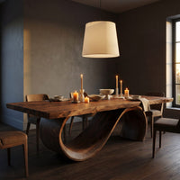 Contemporary Natural Edge Dining Table For Home Gathering, view 6