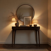 Curved-Leg Console Table with Two Flush Front Drawers, view 6