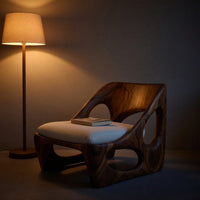 Solid Wood Chair Natural Accent Living Room, view 6