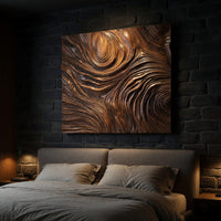 Whorls and Ridges Carved Into a Square Wall Panel, view 6 — view 6