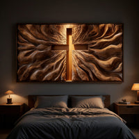 Cross and Sunburst Wall Art for the Family Living Room, view 6 — view 6