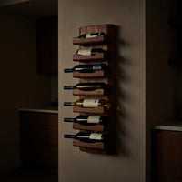 Solid Wood Wine Rack Wall Minimal Home, view 6