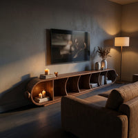 Contemporary Sculptural Tv Stand For Penthouse Living Room, view 6