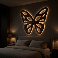 Pierced Butterfly Wall Art, Backlit and Made to Order, view 6 — view 6