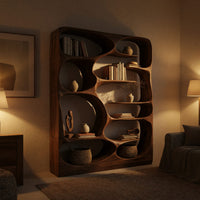 Cell Pod Bookshelf with Carved Organic Openings, view 6