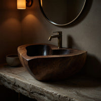 Solid Wood Sink Vanity Mid Century Solid Modern Bathroom, view 6