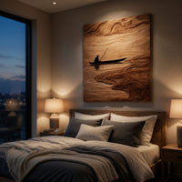 Lone Angler Wall Art for a Quiet Reading Corner, view 6 — view 6