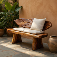 Solid Wood Outdoor Garden Bench Minimalist Solid Entryway Modern Homes, view 6