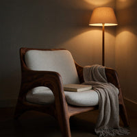 Solid Wood Chair Natural Home Balcony, view 6