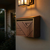 Solid Wood Mailbox Post Farmhouse Sculpture Outdoor Patio, view 6