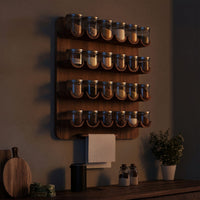 Solid Wood Spice Rack Mid Century Handmade Storage Kitchen, view 6