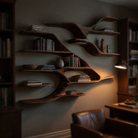 Solid Wood Wall Mounted Shelf Living Room, view 6