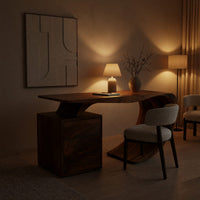 Scrollform Desk, Hand-Shaped from Solid Walnut, view 6