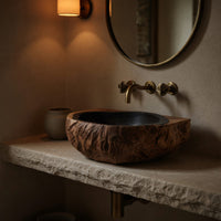 Solid Wood Sink Vanity Mid Century Bathroom, view 6