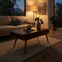 Ridgeline Hardwood Coffee Table With Two Drawers, view 6
