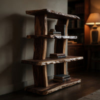 Solid Wood Standing Shelf Bookshelf Living Room Storage Modern, view 6