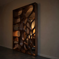 Solid Wood Room Divider Openwork Living Office, view 6