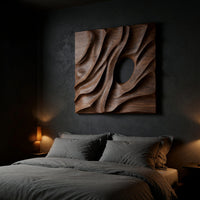 Rootveil Walnut Wall Relief, Carved in Two Panels, view 6 — view 6