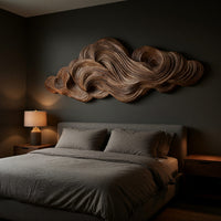 Pale Timber Cloud Rolling Across a Walnut Wall Panel, view 6 — view 6