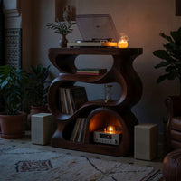 Solid Wood Record Player Stand Turntable With Storage Living Room, view 6