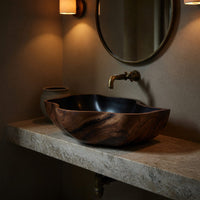 Solid Wood Sink Vanity Mid Century Bathroom Decor, view 6