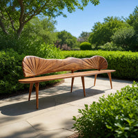 Solid Wood Outdoor Garden Bench Rustic Entryway Hallway Foyer, view 7