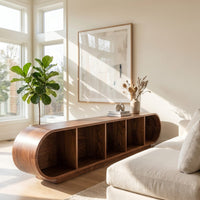 Contemporary Sculptural Tv Stand For Penthouse Living Room, view 7