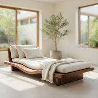 Solid Wood Day Bed Rustic Farmhouse Daybed Entryway Furniture Decoration, view 7