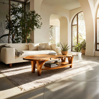 Oval Top, Branch-Form Legs, Coffee Table in Solid Wood, view 7