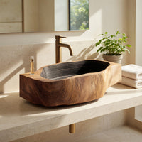 Solid Wood Sink Vanity Handcrafted Wall Mounted Bathroom, view 7