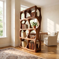 Contemporary Handcrafted Bookcase Display Organizer For Study Room, view 7