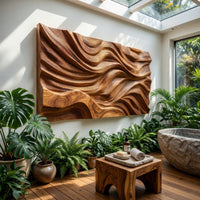 Windswept Ridge Wall Panel for a Dark Modern Lounge, view 7 — view 7