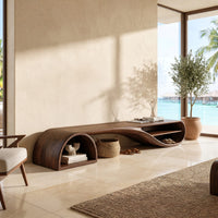 Driftwave Media Console with a Low Arched Base, view 7