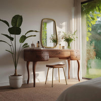 Solid Wood Dressing Table Vintage With Drawers Bedroom, view 7